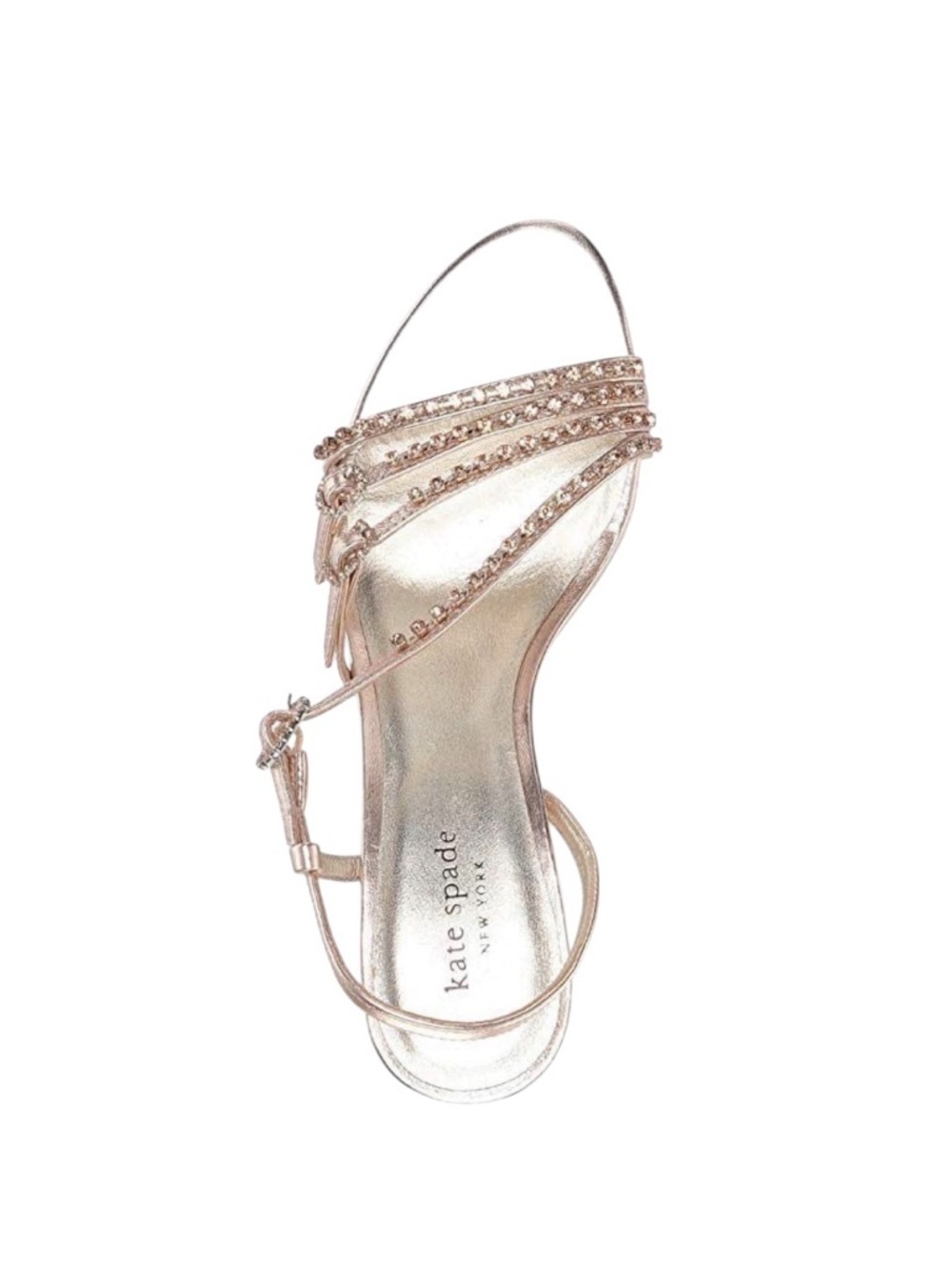 Kate Spade Rose Gold jeweled Slingback Heels - Picture 3 of 14